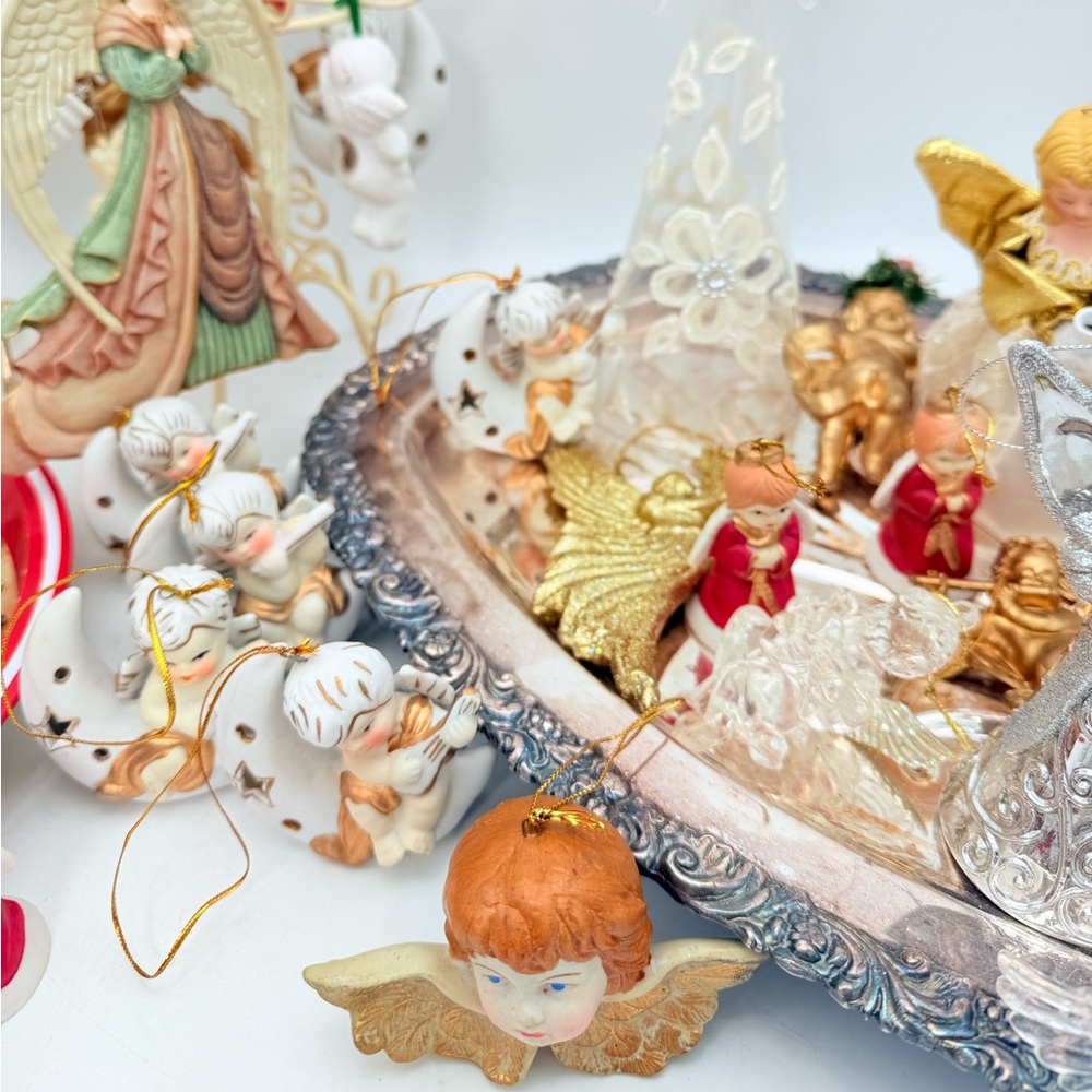 Boundle of mismatched Christmas Angels ornaments - tree ornaments angels Xmas